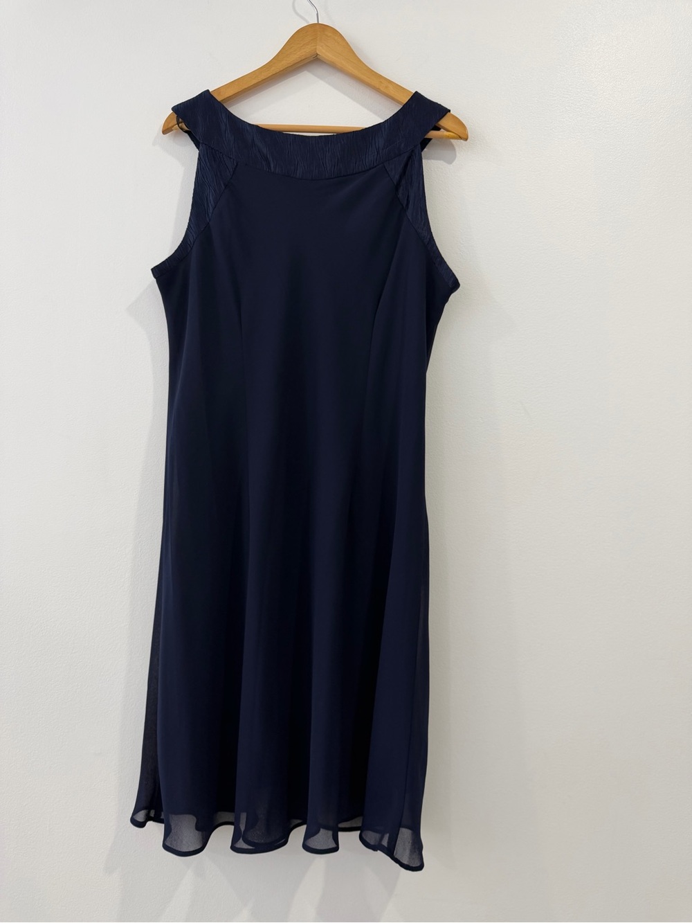 Le Bos Navy Dress with Beaded Trim - Picture 7 of 9